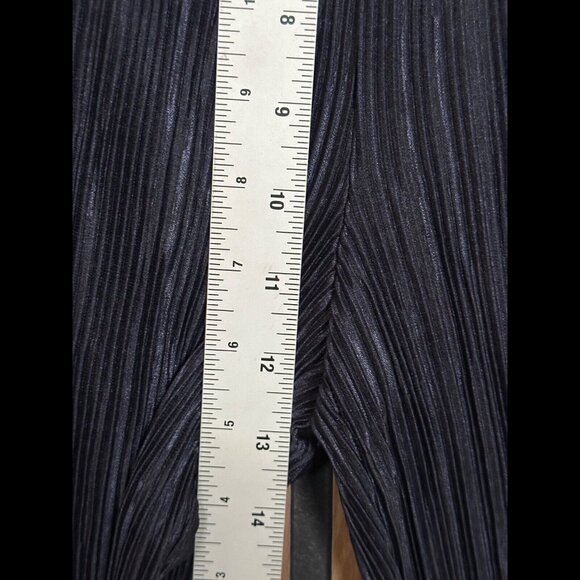 New 19 Cooper Jumpsuit Small Womens Blue Cropped Pleated Wide Leg Halter Neck - Picture 6 of 10